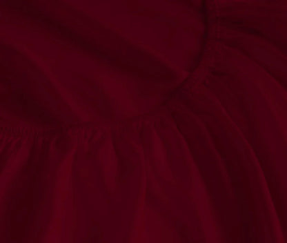 800 Thread Count 100% Egyptian Extra Long Staple Cotton Sheet Set, 4 Pc Set, Sateen Weave, Hotel Collection Soft Luxury Bedding, Fits Upto 15" Inch Deep Pocket (Burgundy Solid, Full Size)